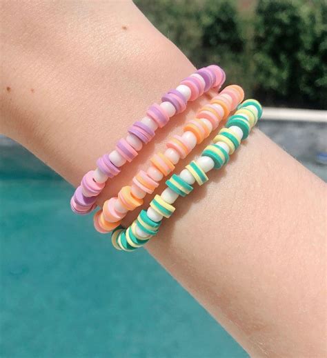 clay bead bracelet ideas|homemade clay bead bracelets.